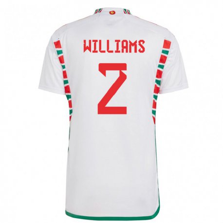 Kandiny Gyermek Walesi Alex Williams #2 Fehér Idegenbeli Jersey 22-24 Mez Póló Ing