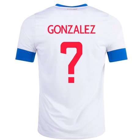 Kandiny Gyermek Costa Rica Ariel Gonzalez #0 Fehér Idegenbeli Jersey 22-24 Mez Póló Ing