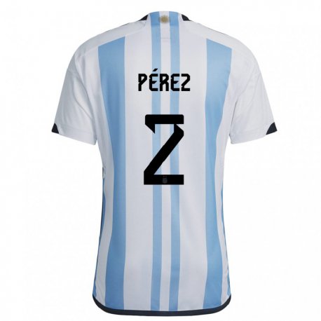 Kandiny Férfi Argentin Nehuen Perez #2 Fehér ég Kék Hazai Jersey 22-24 Mez Póló Ing