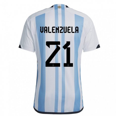 Kandiny Férfi Argentin Fernando Valenzuela #21 Fehér ég Kék Hazai Jersey 22-24 Mez Póló Ing