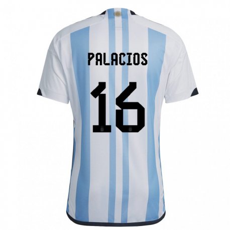 Kandiny Férfi Argentin Tomas Palacios #16 Fehér ég Kék Hazai Jersey 22-24 Mez Póló Ing