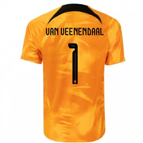 Kandiny Férfi Holland Sari Van Veenendaal #1 Lézer Narancs Hazai Jersey 22-24 Mez Póló Ing