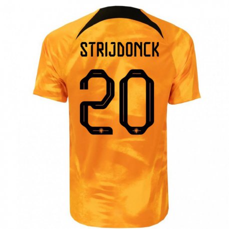 Kandiny Férfi Holland Bayren Strijdonck #20 Lézer Narancs Hazai Jersey 22-24 Mez Póló Ing