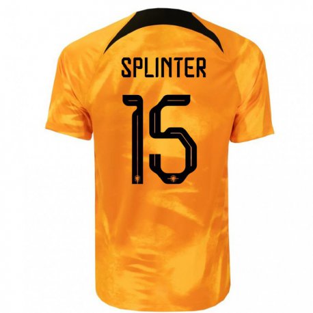 Kandiny Férfi Holland Ilias Splinter #15 Lézer Narancs Hazai Jersey 22-24 Mez Póló Ing