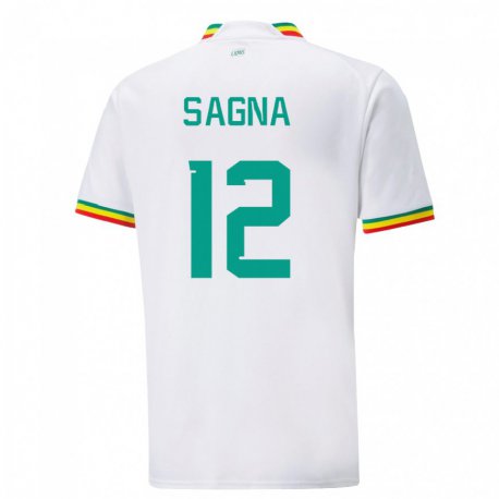 Kandiny Férfi Szenegáli Safietou Sagna #12 Fehér Hazai Jersey 22-24 Mez Póló Ing