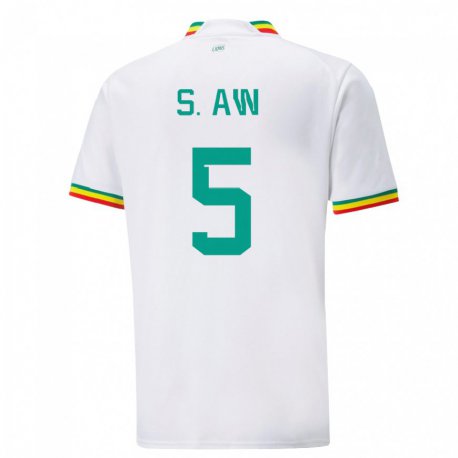 Kandiny Férfi Szenegáli Souleymane Aw #5 Fehér Hazai Jersey 22-24 Mez Póló Ing