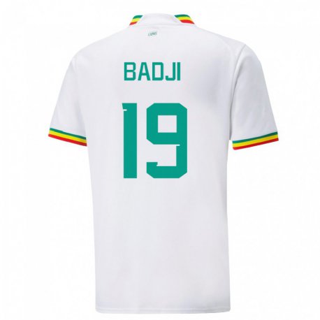 Kandiny Férfi Szenegáli Youssouph Badji #19 Fehér Hazai Jersey 22-24 Mez Póló Ing