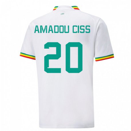 Kandiny Férfi Szenegáli Amadou Ciss #20 Fehér Hazai Jersey 22-24 Mez Póló Ing