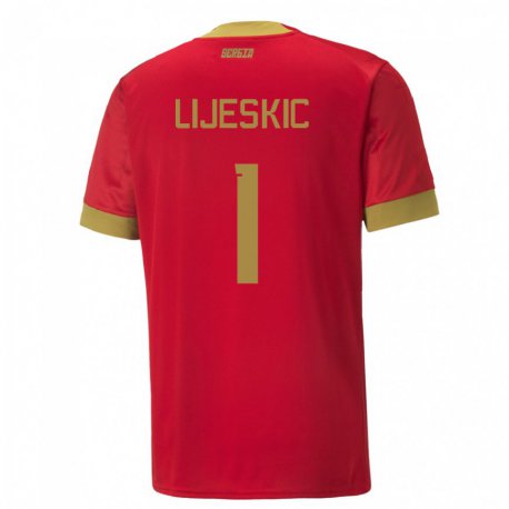 Kandiny Férfi Szerb Luka Lijeskic #1 Piros Hazai Jersey 22-24 Mez Póló Ing