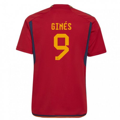 Kandiny Férfi Spanyol Alvaro Gines #9 Piros Hazai Jersey 22-24 Mez Póló Ing