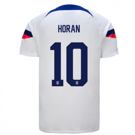 Kandiny Férfi Amerikai Lindsey Horan #10 Fehér Hazai Jersey 22-24 Mez Póló Ing