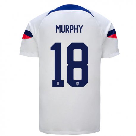 Kandiny Férfi Amerikai Casey Murphy #18 Fehér Hazai Jersey 22-24 Mez Póló Ing