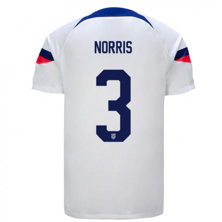 Kandiny Férfi Amerikai Nolan Norris #3 Fehér Hazai Jersey 22-24 Mez Póló Ing
