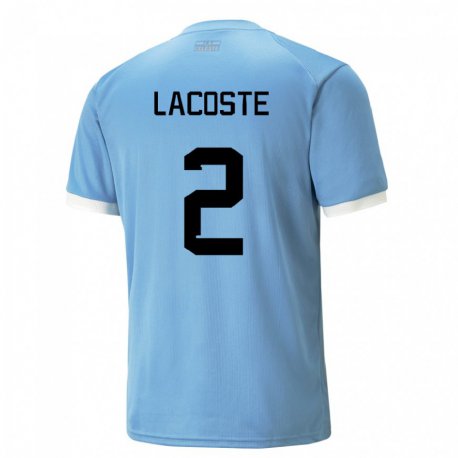 Kandiny Férfi Uruguayi Stephanie Lacoste #2 Kék Hazai Jersey 22-24 Mez Póló Ing
