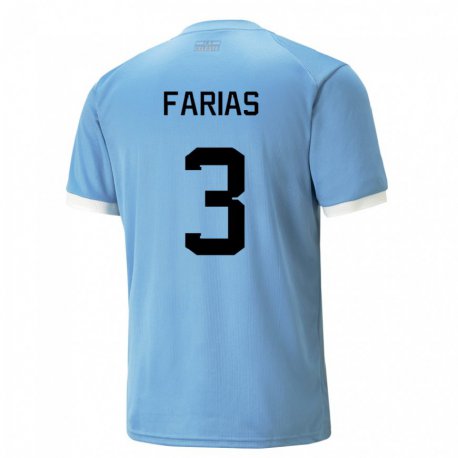 Kandiny Férfi Uruguayi Daiana Farias #3 Kék Hazai Jersey 22-24 Mez Póló Ing
