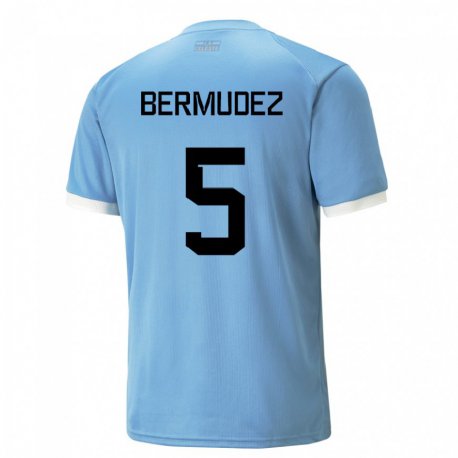 Kandiny Férfi Uruguayi Karol Bermudez #5 Kék Hazai Jersey 22-24 Mez Póló Ing