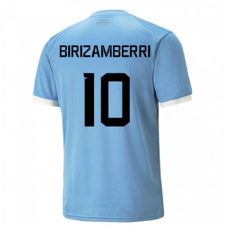 Kandiny Férfi Uruguayi Carolina Birizamberri #10 Kék Hazai Jersey 22-24 Mez Póló Ing
