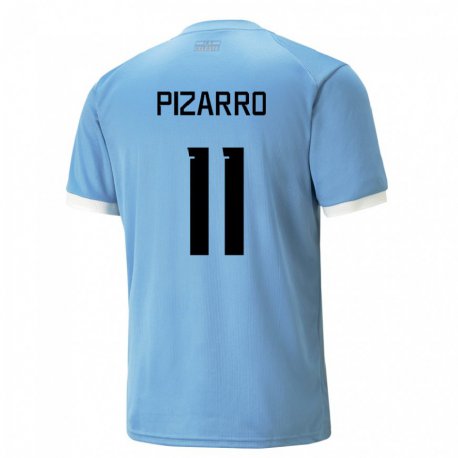 Kandiny Férfi Uruguayi Esperanza Pizarro #11 Kék Hazai Jersey 22-24 Mez Póló Ing