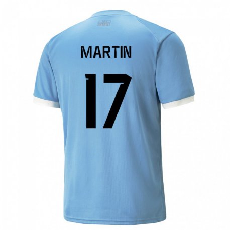 Kandiny Férfi Uruguayi Juan Martin #17 Kék Hazai Jersey 22-24 Mez Póló Ing