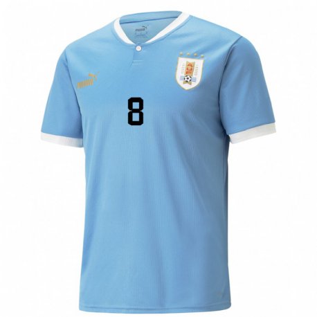 Kandiny Férfi Uruguayi Felipe Serres #8 Kék Hazai Jersey 22-24 Mez Póló Ing