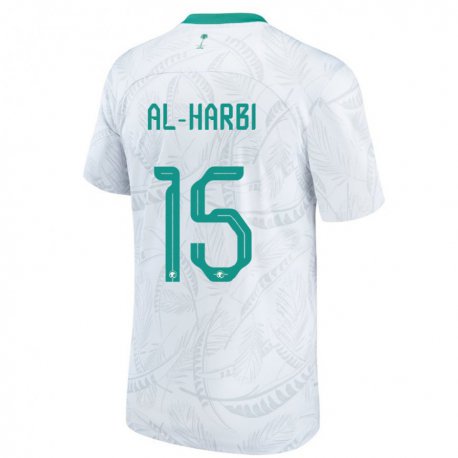 Kandiny Férfi Szaúd-arábiai Mashael Al Harbi #15 Fehér Hazai Jersey 22-24 Mez Póló Ing