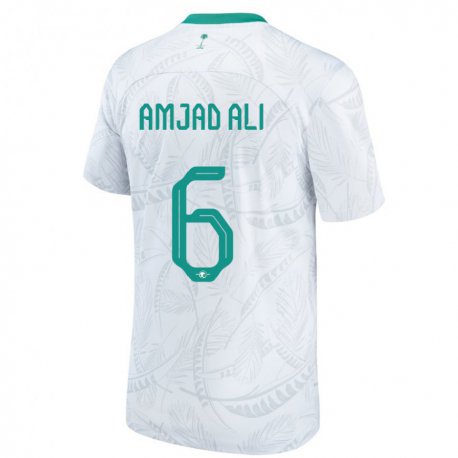 Kandiny Férfi Szaúd-arábiai Amjad Ali #6 Fehér Hazai Jersey 22-24 Mez Póló Ing