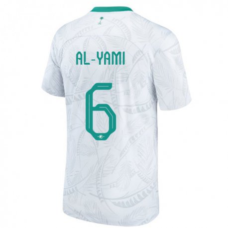 Kandiny Férfi Szaúd-arábiai Mohammed Al Yami #6 Fehér Hazai Jersey 22-24 Mez Póló Ing