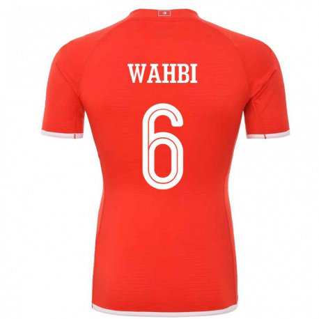 Kandiny Férfi Tunéziai Gaith Wahbi #6 Piros Hazai Jersey 22-24 Mez Póló Ing