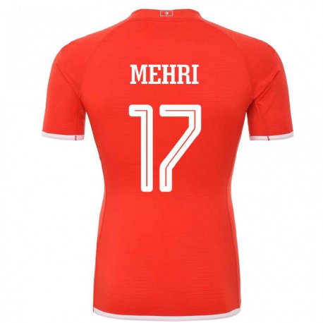 Kandiny Férfi Tunéziai Malek Mehri #17 Piros Hazai Jersey 22-24 Mez Póló Ing
