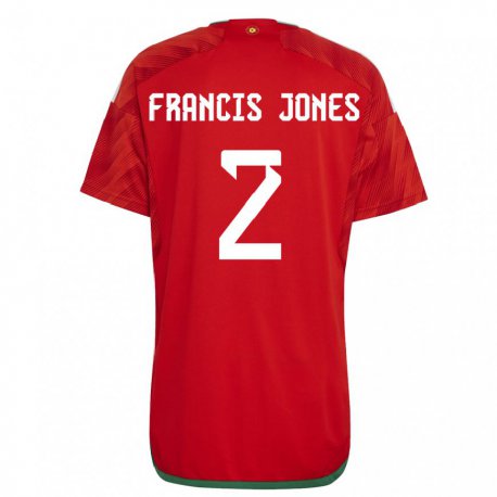 Kandiny Férfi Walesi Maria Francis Jones #2 Piros Hazai Jersey 22-24 Mez Póló Ing
