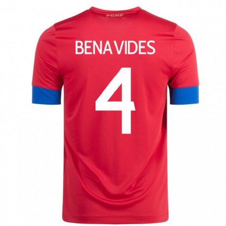 Kandiny Férfi Costa Rica Mariana Benavides #4 Piros Hazai Jersey 22-24 Mez Póló Ing