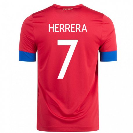 Kandiny Férfi Costa Rica Melissa Herrera #7 Piros Hazai Jersey 22-24 Mez Póló Ing