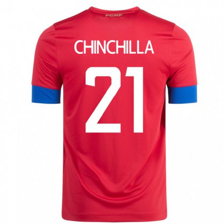 Kandiny Férfi Costa Rica Viviana Chinchilla #21 Piros Hazai Jersey 22-24 Mez Póló Ing