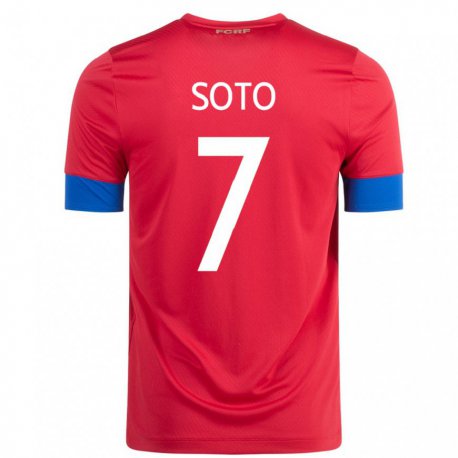 Kandiny Férfi Costa Rica Andrey Soto #7 Piros Hazai Jersey 22-24 Mez Póló Ing