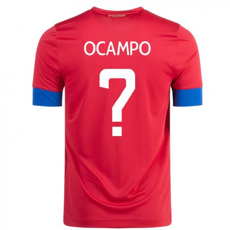 Kandiny Férfi Costa Rica Benjamin Ocampo #0 Piros Hazai Jersey 22-24 Mez Póló Ing