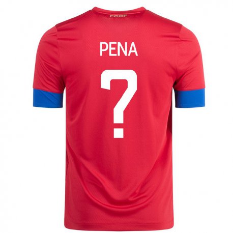 Kandiny Férfi Costa Rica Randy Pena #0 Piros Hazai Jersey 22-24 Mez Póló Ing