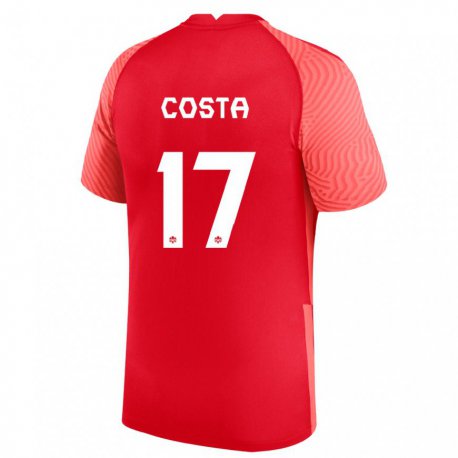 Kandiny Férfi Kanadai Jesse Costa #17 Piros Hazai Jersey 22-24 Mez Póló Ing