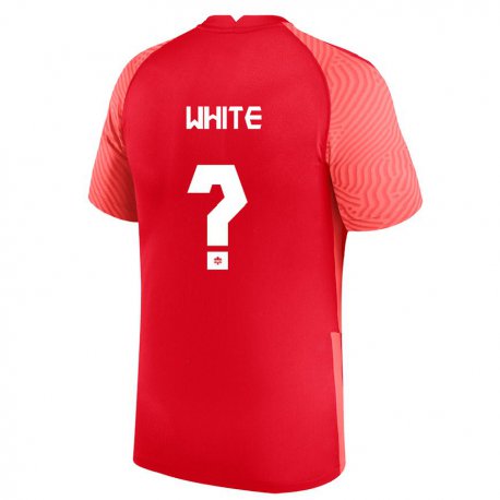 Kandiny Férfi Kanadai Eric White #0 Piros Hazai Jersey 22-24 Mez Póló Ing