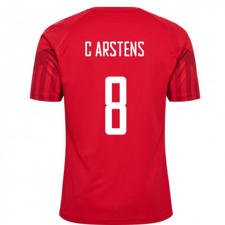 Kandiny Férfi Dán Signe Carstens #8 Piros Hazai Jersey 22-24 Mez Póló Ing