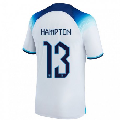 Kandiny Férfi Angol Hannah Hampton #13 Fehér Kék Hazai Jersey 22-24 Mez Póló Ing