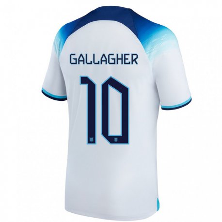 Kandiny Férfi Angol Conor Gallagher #10 Fehér Kék Hazai Jersey 22-24 Mez Póló Ing
