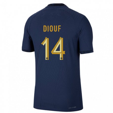 Kandiny Férfi Francia Andy Diouf #14 Sötétkék Hazai Jersey 22-24 Mez Póló Ing