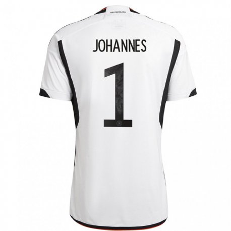 Kandiny Férfi Német Stina Johannes #1 Fehér Fekete Hazai Jersey 22-24 Mez Póló Ing