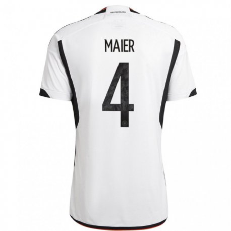 Kandiny Férfi Német Leonie Maier #4 Fehér Fekete Hazai Jersey 22-24 Mez Póló Ing