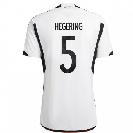 Kandiny Férfi Német Marina Hegering #5 Fehér Fekete Hazai Jersey 22-24 Mez Póló Ing