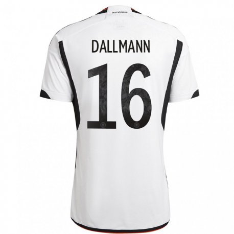 Kandiny Férfi Német Linda Dallmann #16 Fehér Fekete Hazai Jersey 22-24 Mez Póló Ing