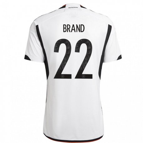 Kandiny Férfi Német Jule Brand #22 Fehér Fekete Hazai Jersey 22-24 Mez Póló Ing