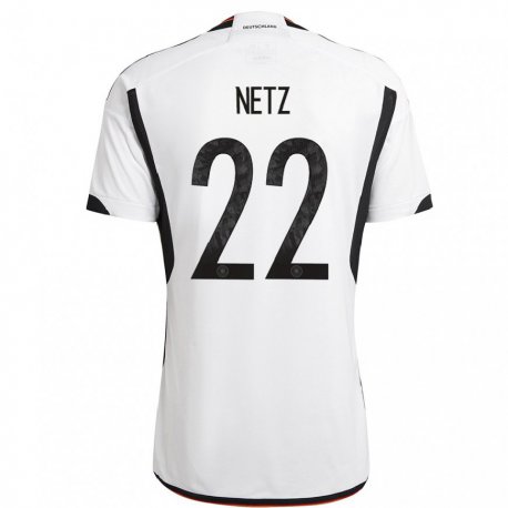 Kandiny Férfi Német Luca Netz #22 Fehér Fekete Hazai Jersey 22-24 Mez Póló Ing