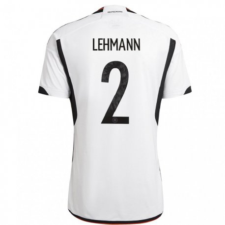 Kandiny Férfi Német Paul Lehmann #2 Fehér Fekete Hazai Jersey 22-24 Mez Póló Ing