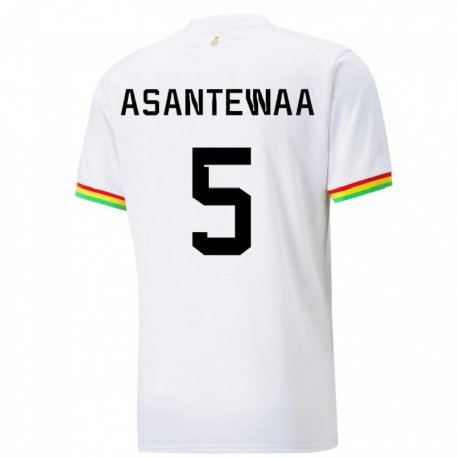Kandiny Férfi Ghánai Grace Asantewaa #5 Fehér Hazai Jersey 22-24 Mez Póló Ing